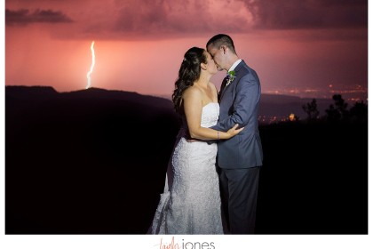PoggBlog127 Bride and groom with lightning at Reception at Mount Vernon Country Club Wedding