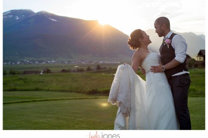 Blog159 Wedding reception at The Club at Crested Butte couple portraits bride and groom