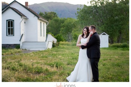 Johnson097 Bride and groom portraits at Clear Creek History Park in Golden Colorado wedding