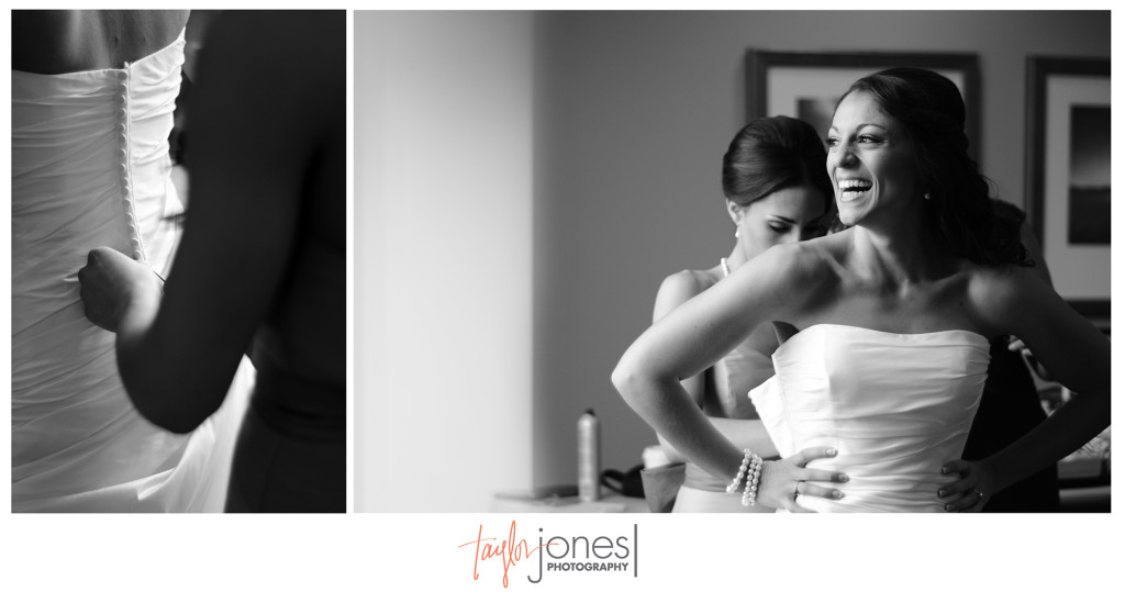 Stunning bride getting ready at Waterfront Place Hotel wedding