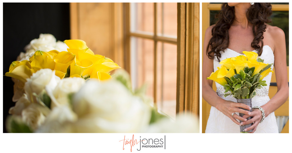 Lillies, yellow flowers, chic wedding in Breckenridge, photography