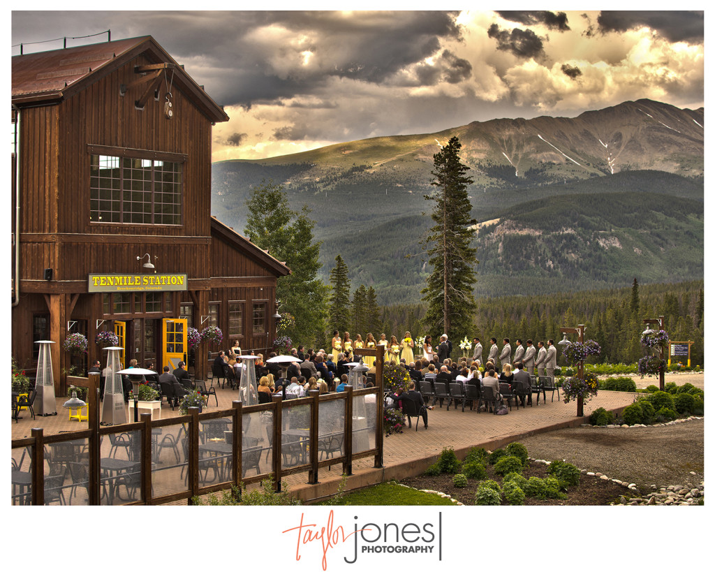 Ten Mile Station, Breckenridge, Colorado wedding with storms rolling in. HDR