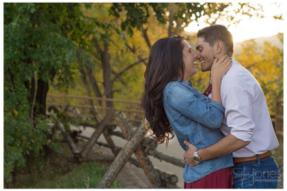 2015-01-28_0032 Golden Colorado engagement and wedding photographer, engagement shoot at Clear Creek Historic Park in downtown Golden, fall engagement shoot, couple giggling