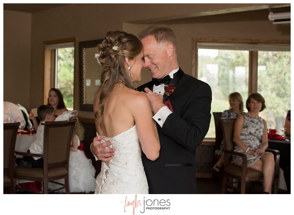 Bride and groom first dance at Perry Park wedding