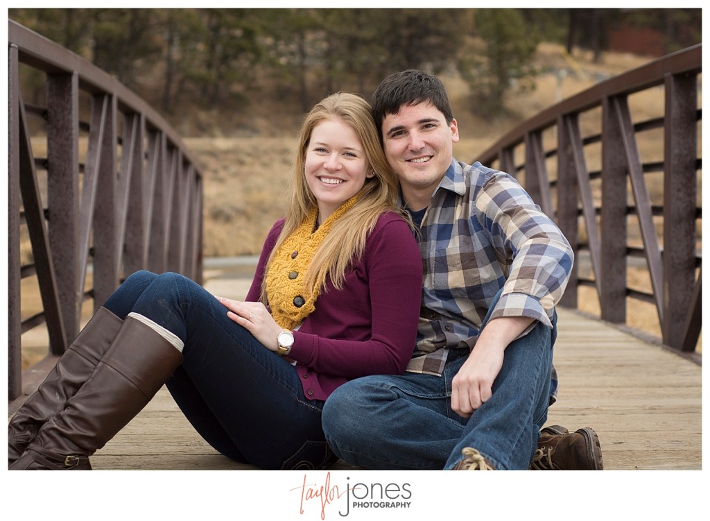 Couple on Bridge at Evergreen Lake House