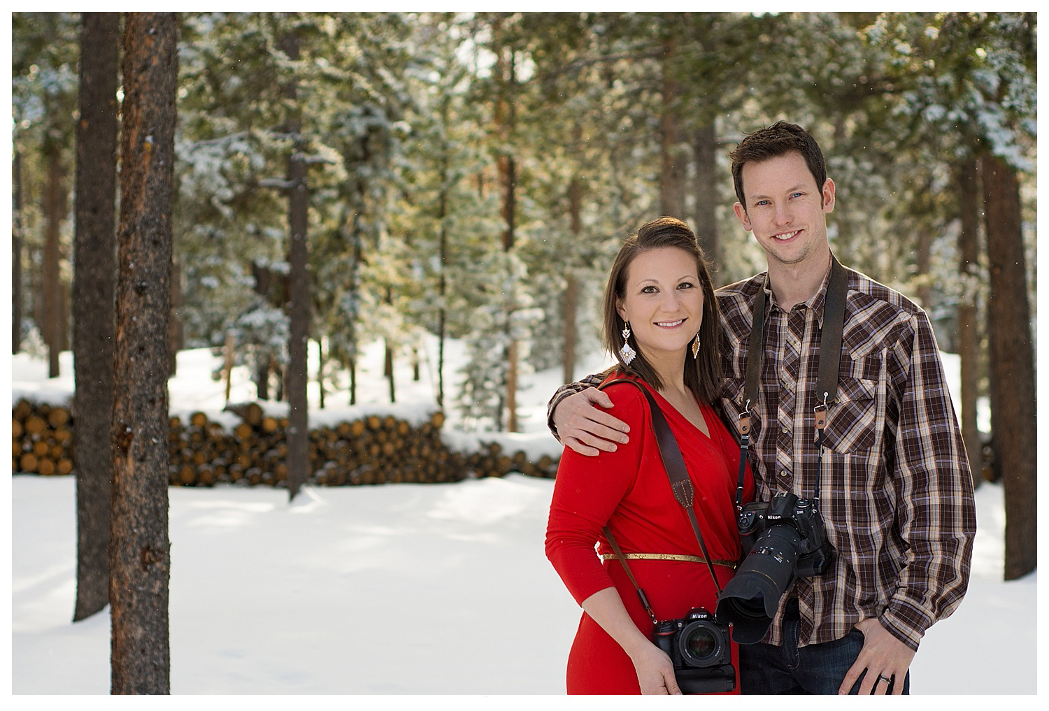 Mike and Taylor Fisher in their home in the mountains of Conifer