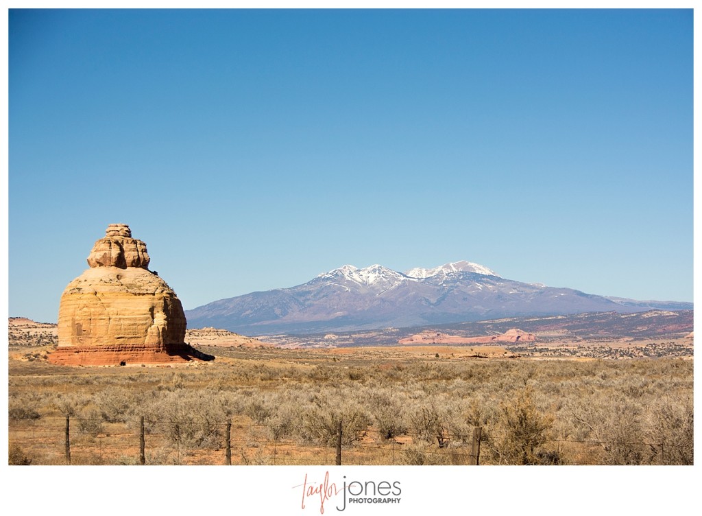 Moab, Utah and the La Sal Mountains