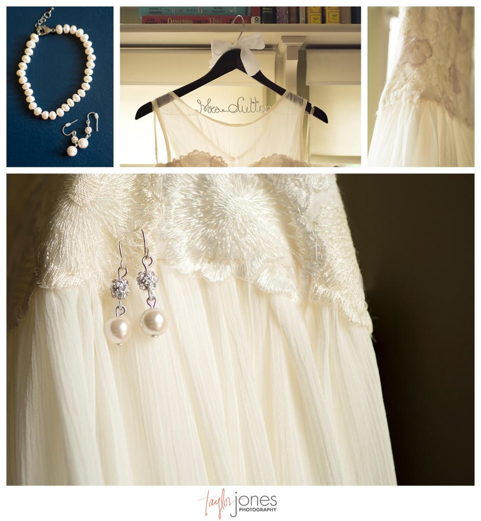 Dress and jewelry details