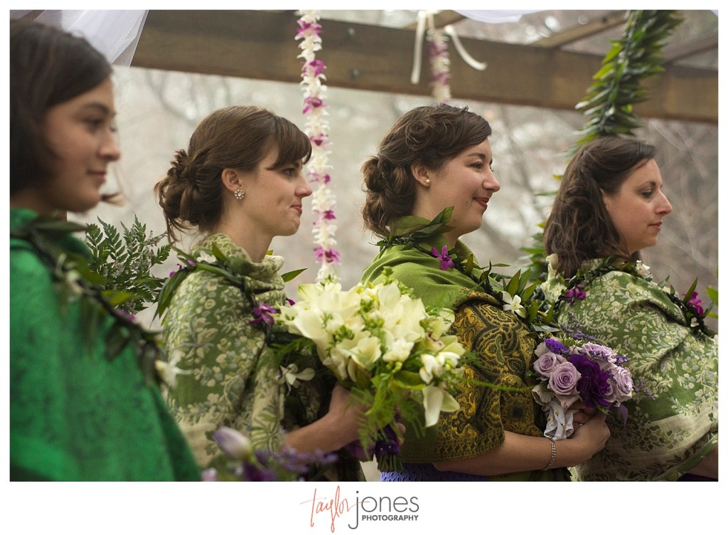 Bridal party at Pines at Genesee wedding ceremony