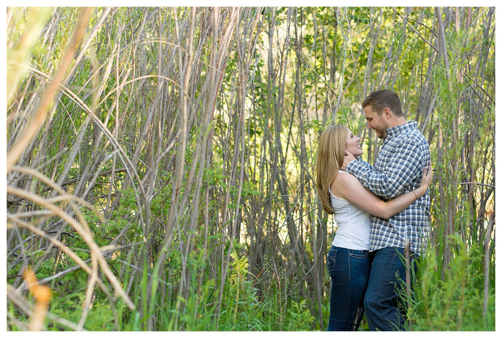 Colorado engagement shoot at Lair O the Bear couple in the trees
