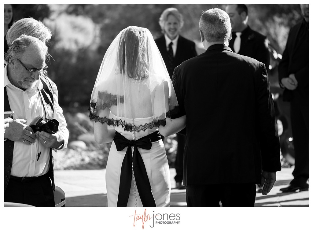 Bride and father at ceremony at Golden Hotel wedding Golden Colorado