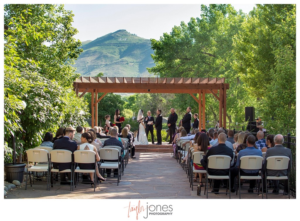 ceremony at Golden Hotel wedding Golden Colorado