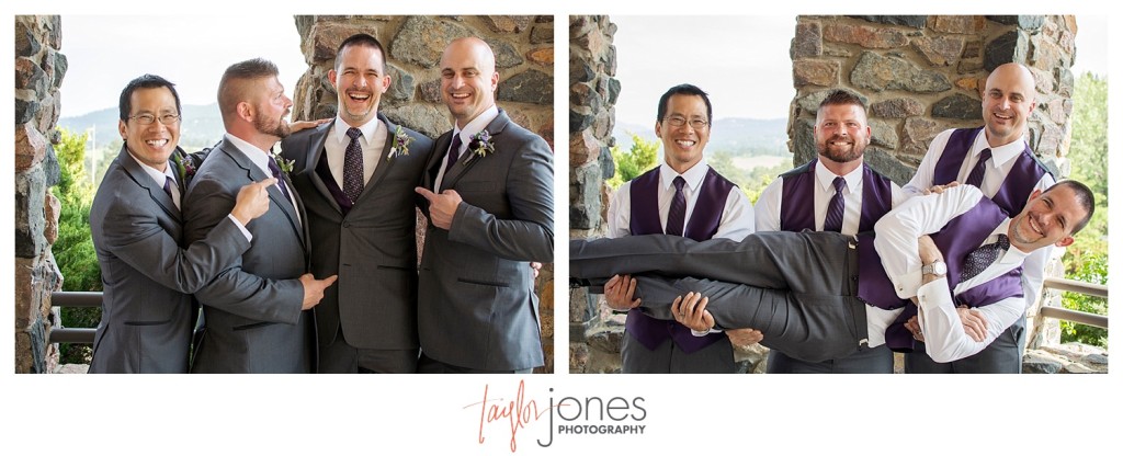 Groom and groomsmen at Mt. Vernon Country Club wedding in Golden, Colorado