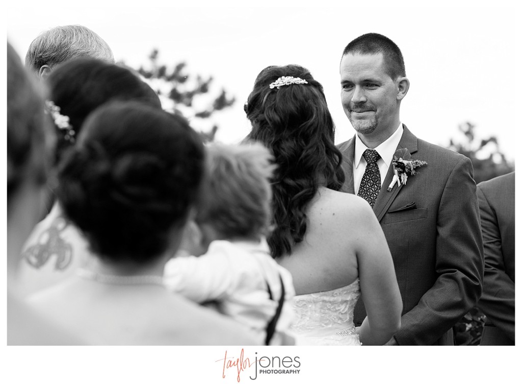 Wedding ceremony at Mount Vernon Country Club in Golden, Colorado