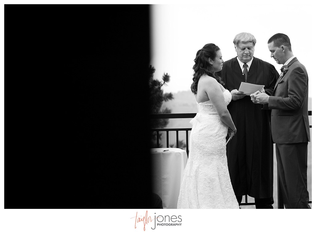 Wedding ceremony at Mount Vernon Country Club in Golden, Colorado