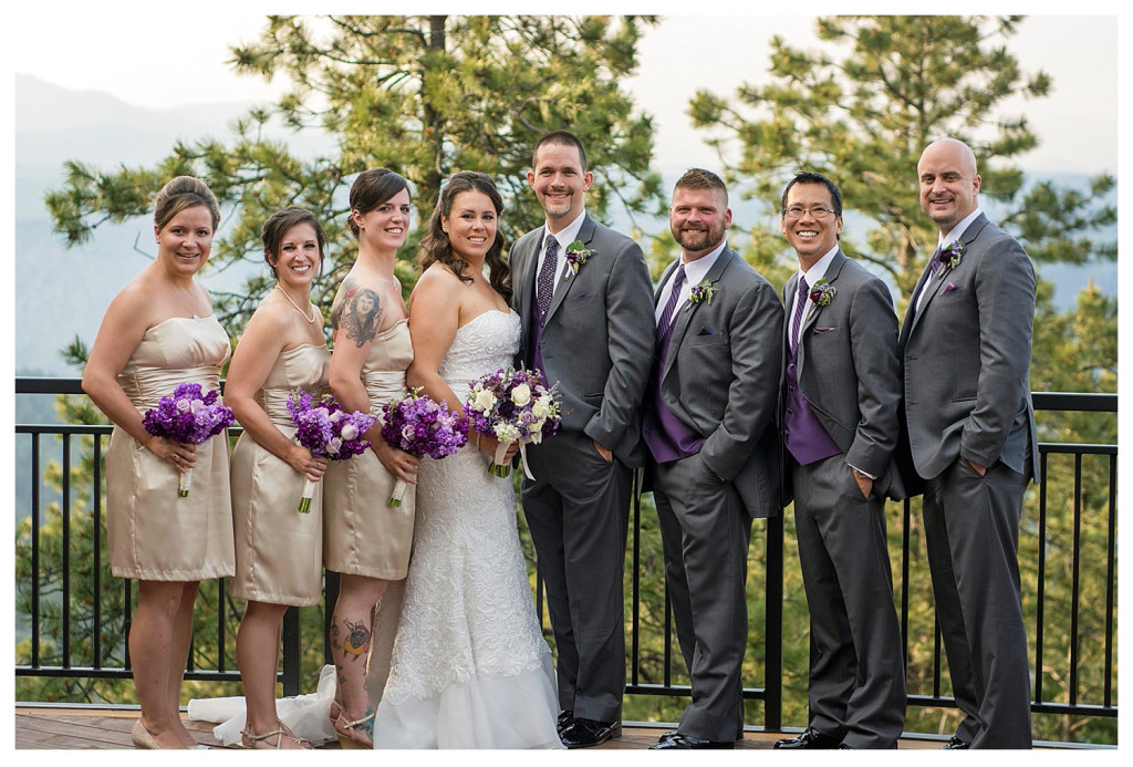 Bridal party photos at Wedding ceremony at Mount Vernon Country Club in Golden, Colorado