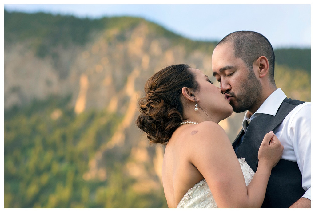 Wedding reception at The Club at Crested Butte couple portraits bride and groom 