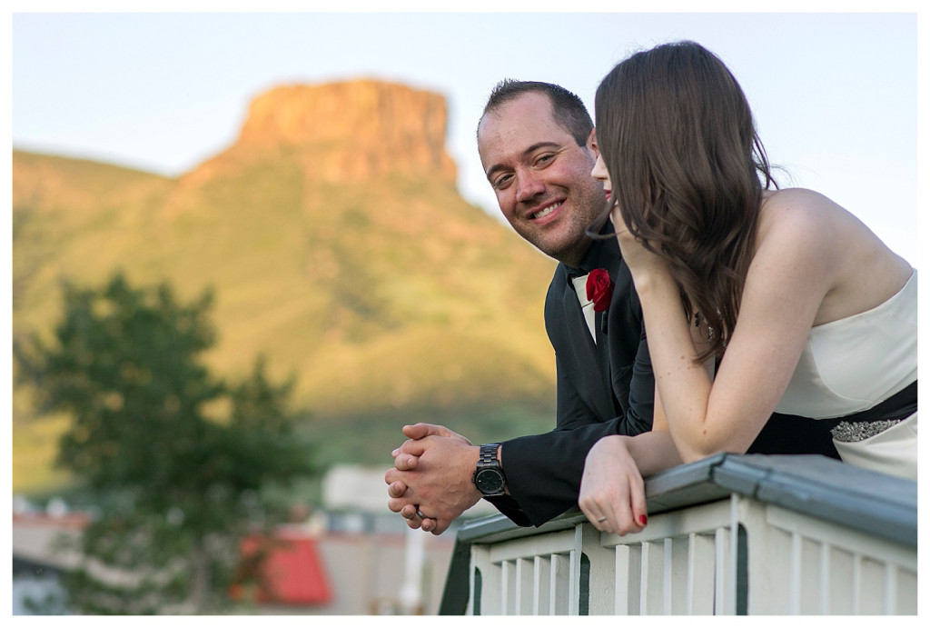 Bride and groom portraits at Clear Creek History Park in Golden Colorado wedding
