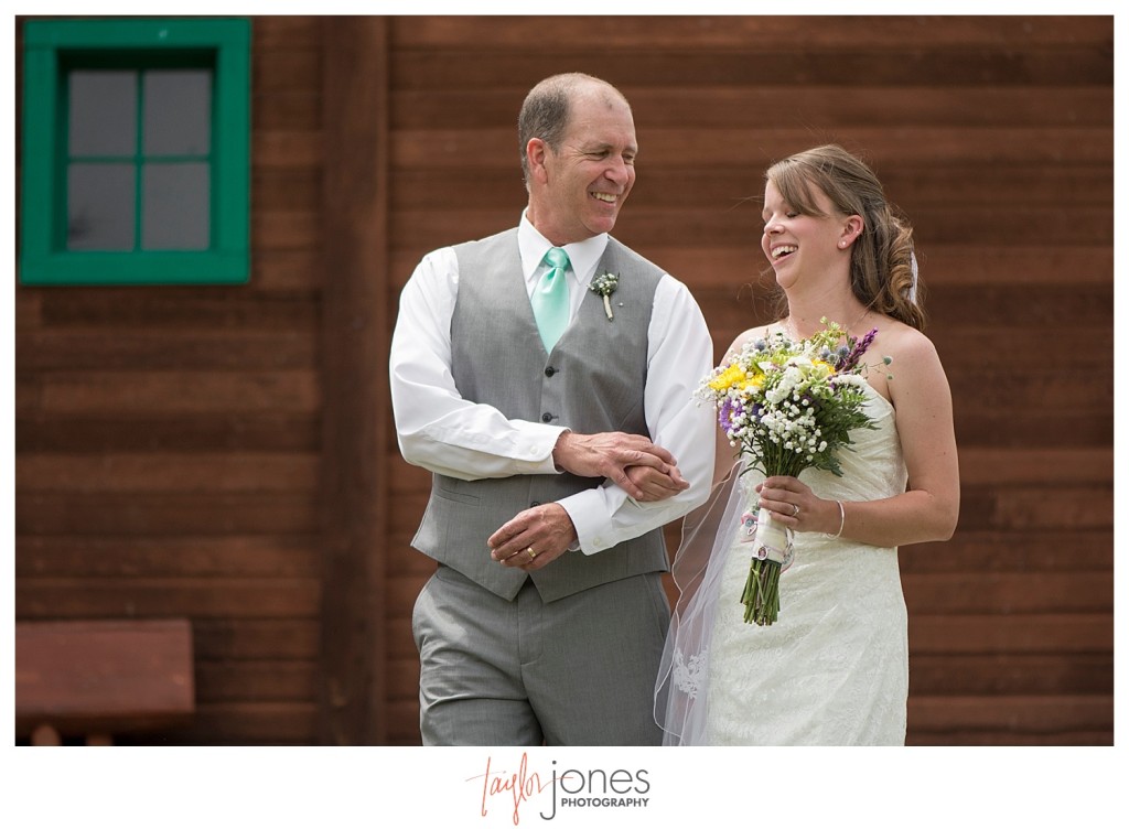Grand Lake Colorado wedding at the Double A Barn ceremony