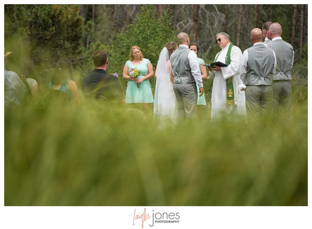 Grand Lake Colorado wedding at the Double A Barn ceremony