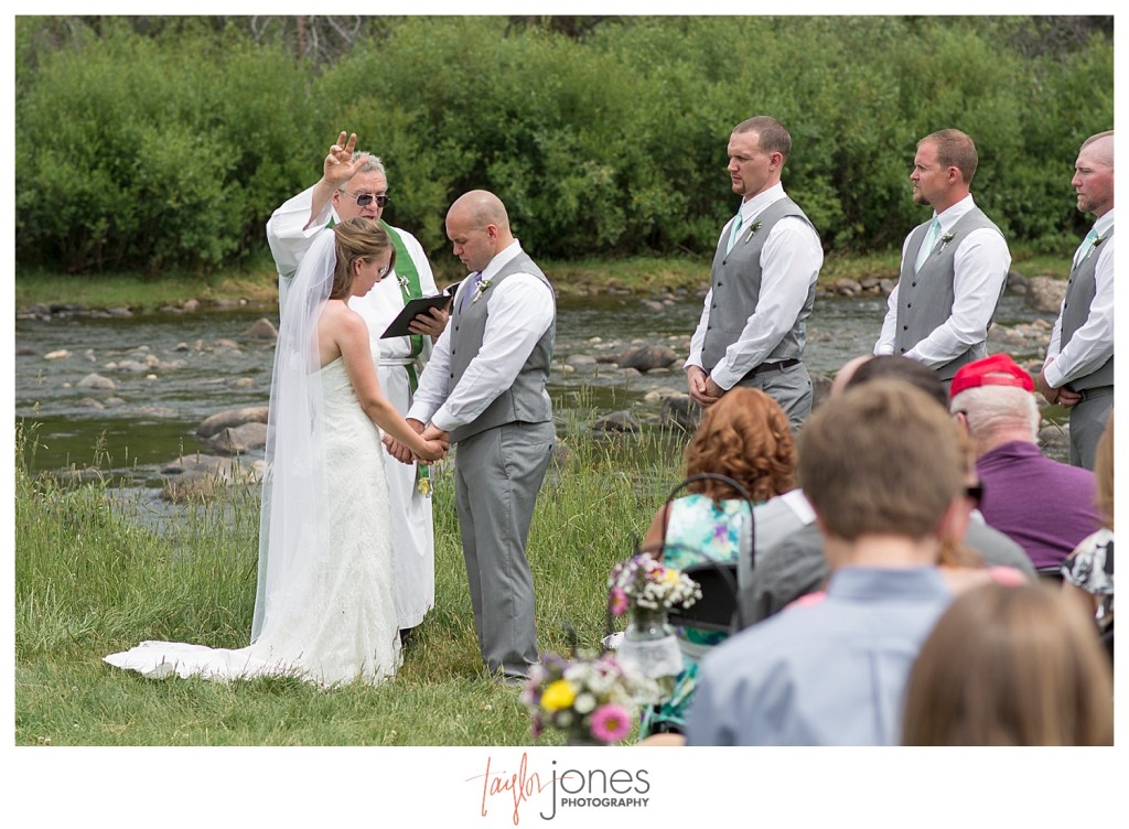 Grand Lake Colorado wedding at the Double A Barn ceremony