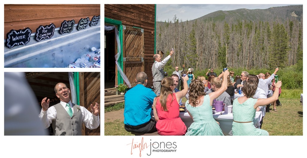 Grand Lake Colorado wedding at the Double A Barn reception