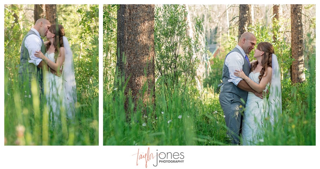 Grand Lake Colorado wedding at the Double A Barn bride and groom portraits