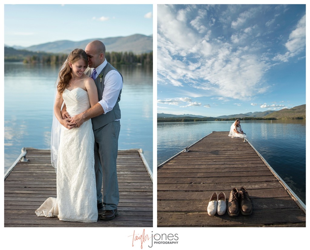 Grand Lake Colorado wedding bride and groom portraits