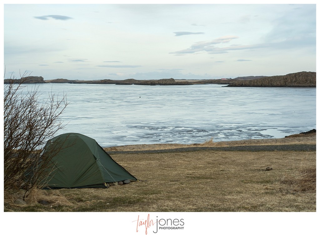 Tent camping in Iceland