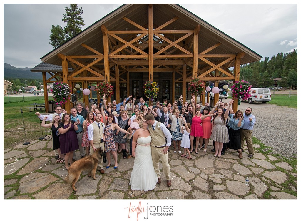 Breckenridge mountain wedding reception