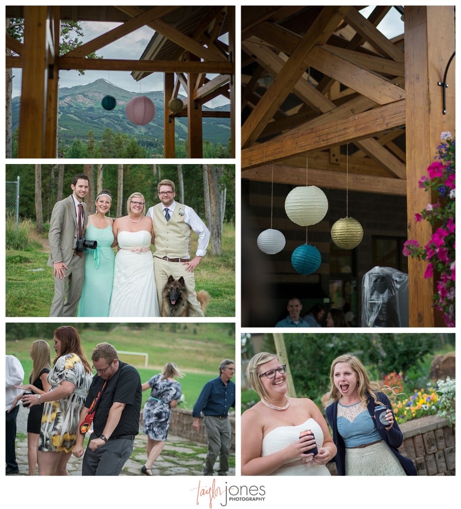 Breckenridge mountain wedding reception
