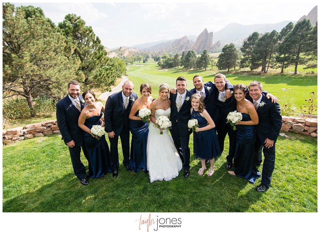 Arrowhead Golf Course fall wedding bridal party portraits