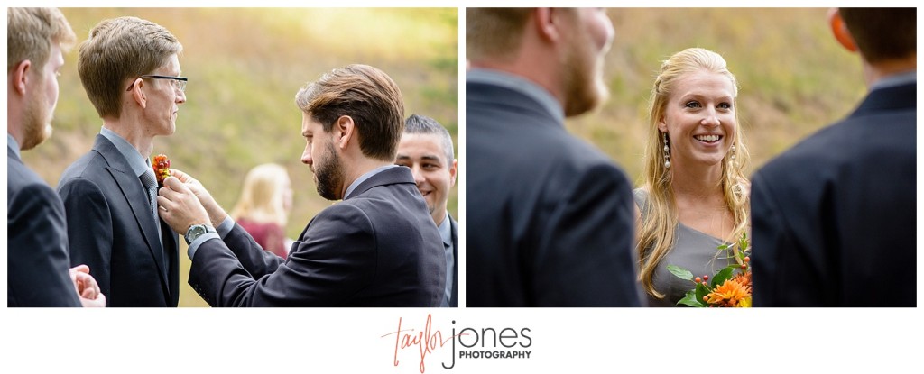 Pines at Genesee fall wedding photographer ceremony
