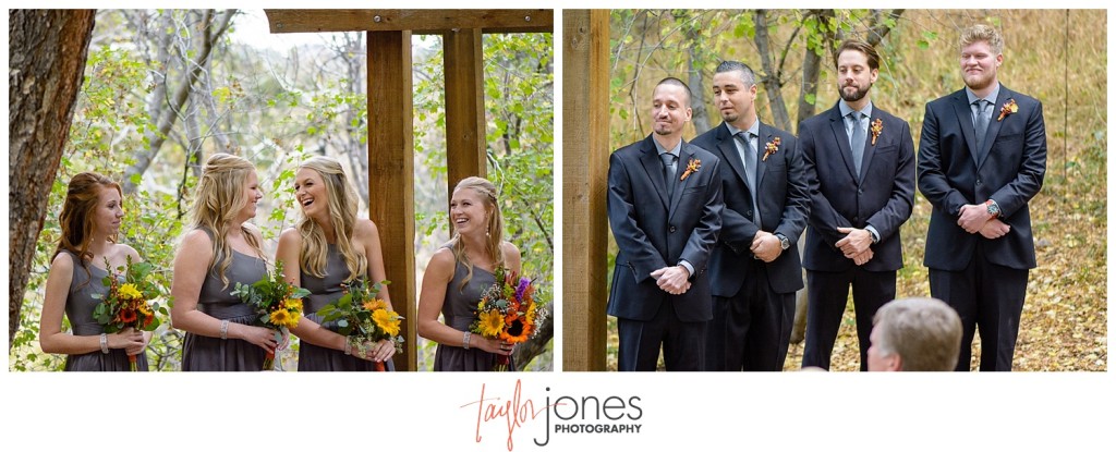 Pines at Genesee photographer fall wedding ceremony