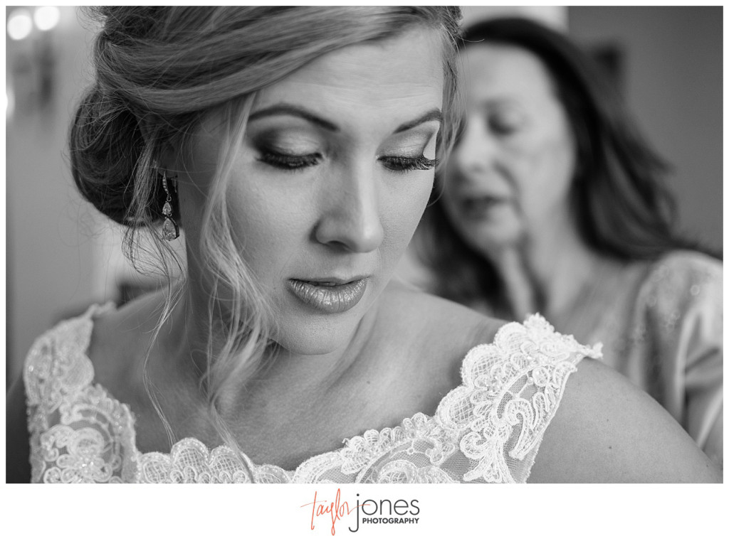 Bride getting ready for wedding in Parker Colorado