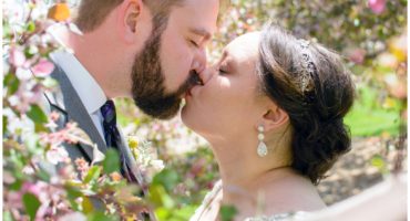 Blog44 Bride and groom at Hudson Gardens wedding