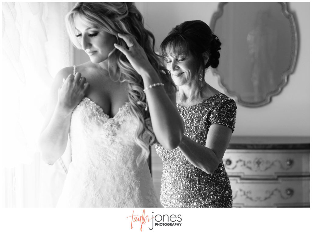 Bride getting ready at Highlands Ranch Mansion