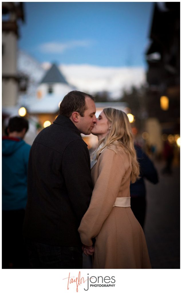 Vail engagement shoot in the winter Colorado Photographer