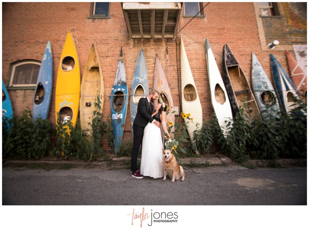 Kayak wall in Salida Colorado wedding photographer