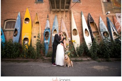 SalidaColoradoSteamPlantWeddingPhotographer-AE069 Kayak wall in Salida Colorado wedding photographer