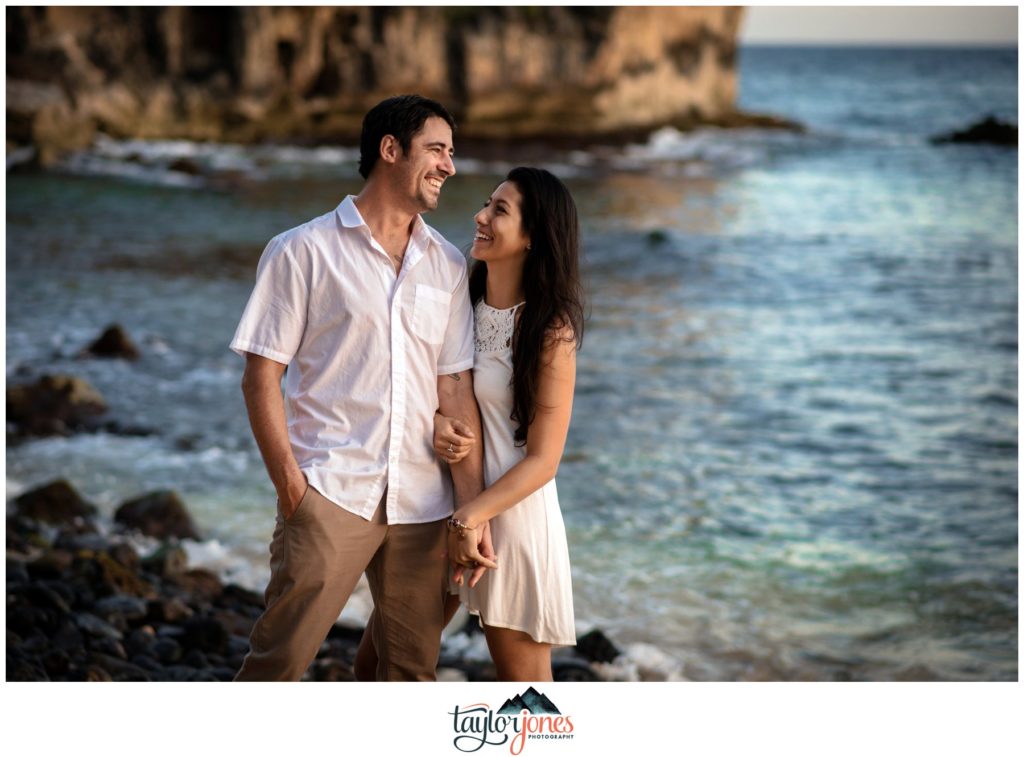 Kauai wedding and engagement photographer at Shipwreck beach