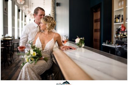 SurfHotelBuenaVistaWedding66 Wedding at the Surf Hotel Buena Vista Colorado bride and groom at Wesley and Rose bar