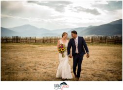 Guyton Ranch wedding bride and groom in Jefferson Colorado