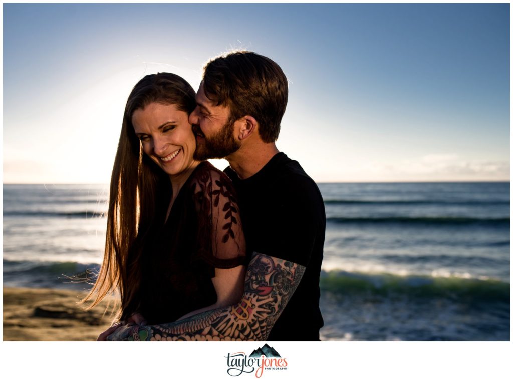 San Diego Sunset Cliffs engagement proposal Emily and Matt