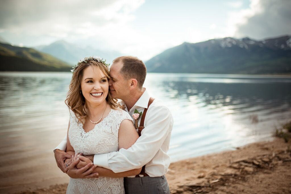 Twin Lakes Colorado elopement wedding with family