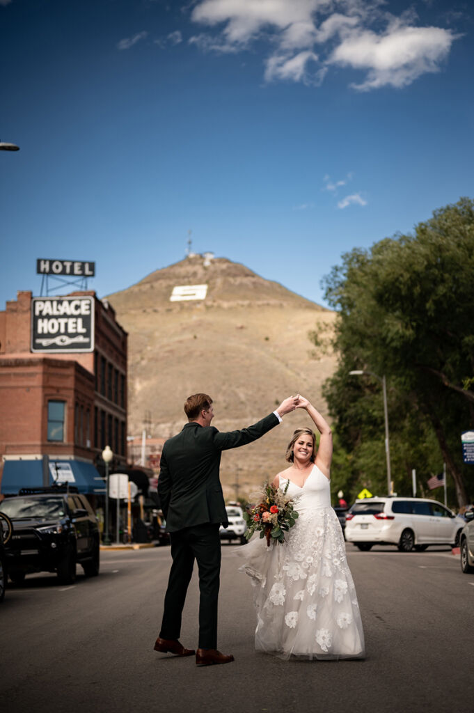Downtown Salida Colorado river wedding at S mountain